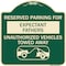 Signmission Reserved Parking for Expectant Fathers Unauthorized Vehicles Towed Away Aluminum, A-DES-G-1818-23107 A-DES-G-1818-23107 - alternate 1